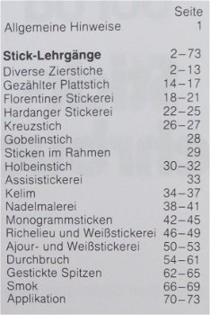 Duitstalig boek --- STICK-LEHRBUCH / Burda --- Mit MUSTER-BLÄTTER - 2