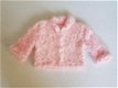 Nieuw roze gebreide fluffy jas maat 3-6mnd - 1 - Thumbnail