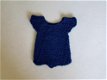 Donkerblauw gehaakte jurk maat 50 nieuw - 1 - Thumbnail