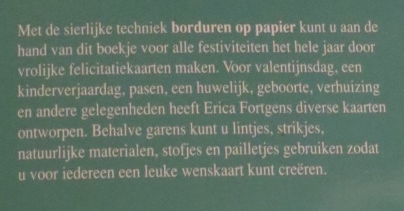 Borduren --- 'T IS FEEST MET BORDUREN OP PAPIER --- Erica Fortgens - 4