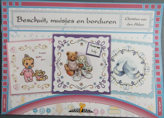 HOBBYDOLS boekje nr. 172 --- Beschuit, muisjes en borduren --- Borduren - nr. 1