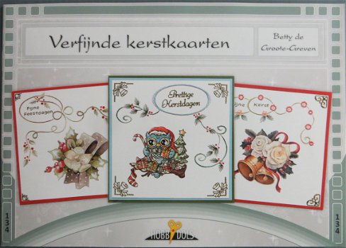 HOBBYDOLS boekje nr. 134 --- Verfijnde kerstkaarten --- Borduren - 1