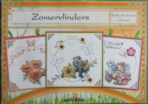 HOBBYDOLS boekje nr. 101 --- Zomervlinders --- Borduren - 1