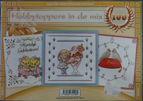 HOBBYDOLS boekje nr. 100 --- Hobbytoppers in de mix --- Borduren en Hobbydotten - 2