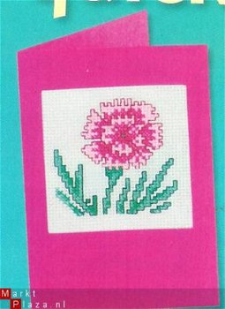 borduurpatroon 4614 one card carnation - 1