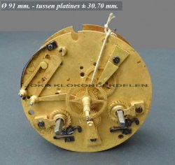 Pendule uurwerk voor onderdelen =35875