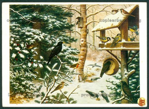 M A KOEKKOEK Vogels in de winter, Actie Kinderpostzegels (Groningen 1988) - 1
