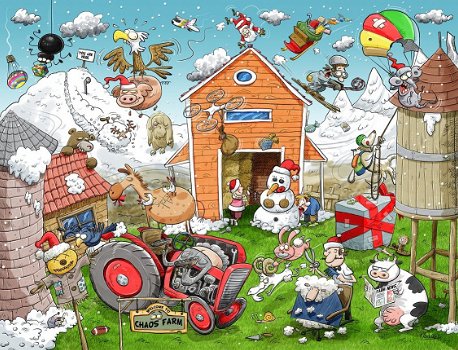 All Jigsaw Puzzles - Christmas at Chaos Farm - 1000 Stukjes - 1