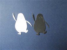 78 Stans setje pinguins, 1x wit / 1x zwart