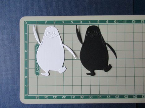 78 Stans setje pinguins, 1x wit / 1x zwart - 2