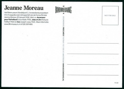 BOOMERANG Jeanne Moreau - Filmmuseum Amsterdam - 2