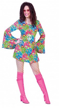 Hippie Peace Dress maat 36-38 40-42 44-46