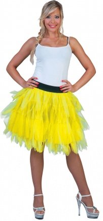 Fancy petticoat yellow one size.