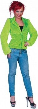 Fuzzy jacket green maat 36-38 40-42 44-46 - 1