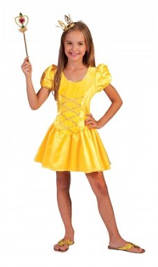 Princess girl yellow maat 104 116 128 140
