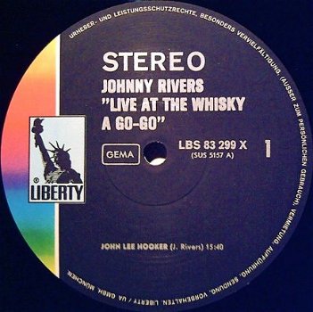 LP - Johnny Rivers - Live at the Whisky a go-go - 1