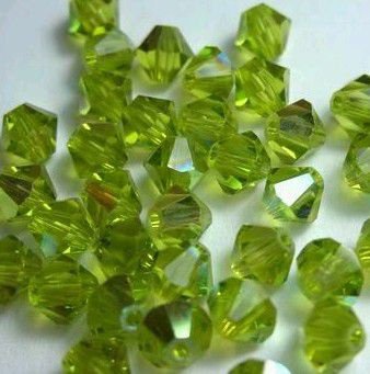 Swarovski 5301 Light Olivine AB 4mm 10 Stuk LIMITED. - 1