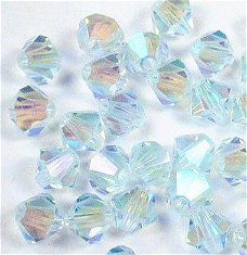 Swarovski 5301 Light Azore AB2x 4mm Per 10 Stuk.