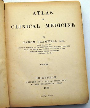 Atlas of Clinical Medicine Vol. 1&2 1892-3 Bramwell Medisch - 3