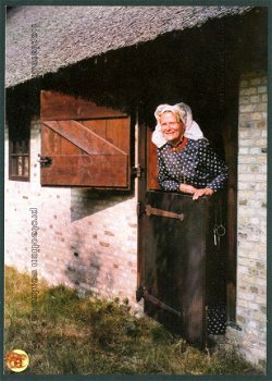 KLEDERDRACHT Zuid-Hollandse eilanden, vrouw met staartmuts plm 1920 - Zomerpostzegel - 1