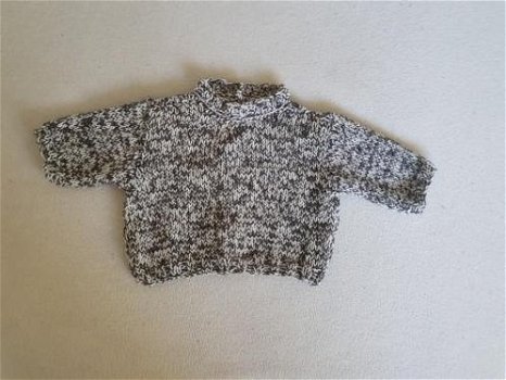 Zwart/wit gebreide trui maat 68 nieuw - 1