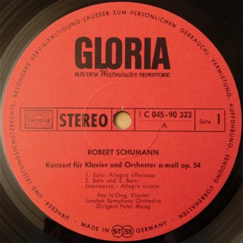 LP - Schumann & Chopin - Fou TS'ong, piano - 1