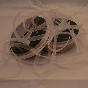 6mm organzalint, 10m lang, creme - nr. 1