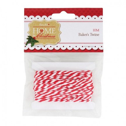 Rope, Bakers Twine, Red / White - nr. 1