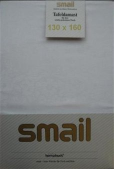 Nieuw Wit Damast Tafellaken (SMAIL) 130 x 160