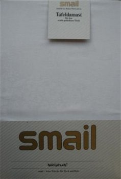 Nieuw Wit Damast Tafellaken (SMAIL) 130 x 160 - 3