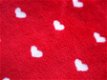 FEETJE Velours broekje met hartjes rood/wit maat 62 - 2 - Thumbnail