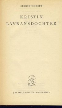 SIGRID UNDSET**LAVRANSDOCHTER TRILOGIE:1.BRUIDSKRANS.2..3.. - 2