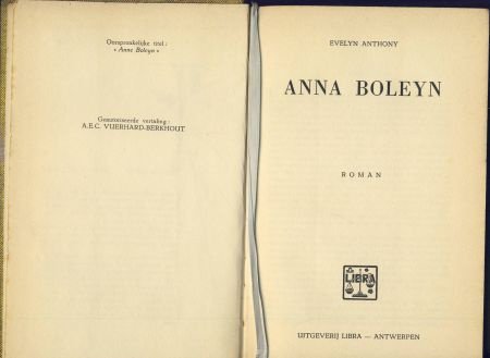 EVELYN ANTHONY**ANNA BOLEYN**WWBC LIBRA - 2
