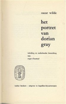 OSCAR WILDE**HET PORTRET VAN DORIAN GRAY**ROGER D'EXSTEYL - 1