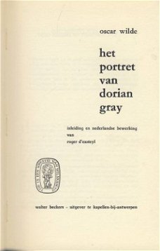 OSCAR WILDE**HET PORTRET VAN DORIAN GRAY**ROGER D'EXSTEYL