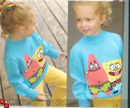 breipatroon 922 trui spongebob en patrick - 1