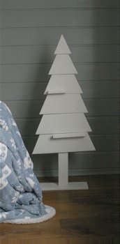 houten 'kerstboom' voor o.a. voor het raam/in de vensterbank - 2