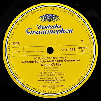 LP - Mozart - Klarinettenkonzert - 1