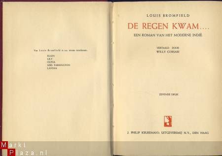 LOUIS BROMFIELD**DE REGEN KWAM ....**MODERNE INDIË**KRUSEMAN - 2