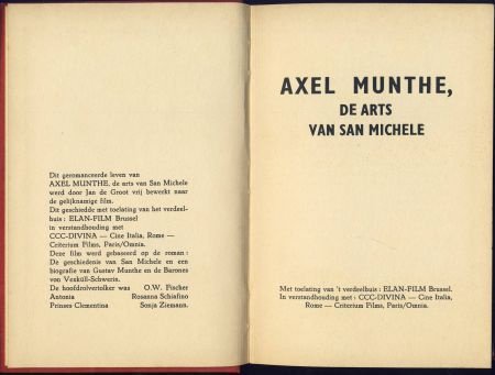 AXEL MUNTHE**SAN MICHELE, DE ARTS VAN SAN MICHELE*ELAN-FILM* - 2