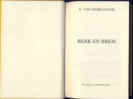 EMIEL VAN HEMELDONCK**BERK EN BREM*HARDCOVER/PUBLIBOOK/BAART - 2
