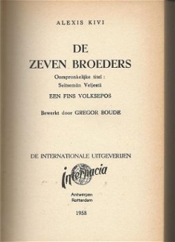 ALEXIS KIVI**DE ZEVEN BROEDERS*SEITSEMÄN VELJESTÄ*FINS VOKS - 3