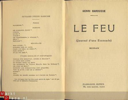 HENRI BARBUSSE**LE FEU*JOURNAL D'UN ESCOUADE**FLAMMARION - 2