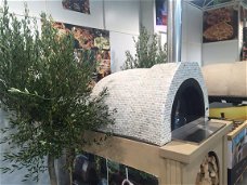 Houtgestookte pizza-oven/tuinoven AMALFI AD90cm beplakt met tegeltjes/EXCLUSIEF
