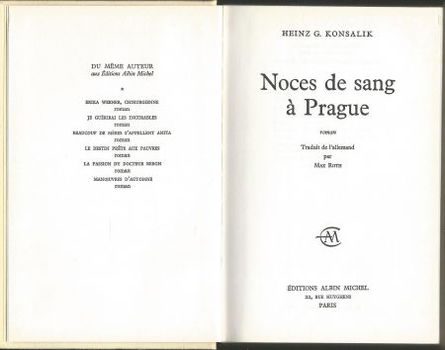 HEINZ G. KONSALIK**NOCES DE SANG A PRAGUE**BLUTHOCHZEIT IN P - 2