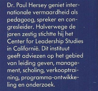 DR. PAUL HERSEY**SITUATIONEEL LEIDING GEVEN*PRAKTIJK GERICHT - 4