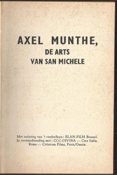 AXEL MUNTHE**SAN MICHELE, DE ARTS VAN SAN MICHELE*ELAN-FILM*