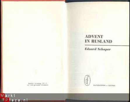 EDZARD SCHAPER**ADVENT IN RUSLAND*1966*DER LETZTE ADVENT** - 2