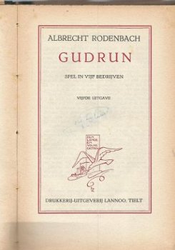 ALBRECHT RODENBACH**GUDRUN**GELE HARDCOVER**LANNOO TIELT** - 2