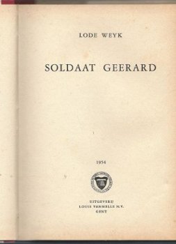 LODE WEYK**SOLDAAT GEERARD**WITTE HARDCOVER+RODE LINNNEN RUG - 3